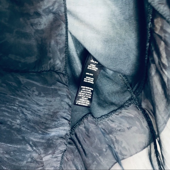 COPY - Le Marais Paris Blouse M Blue Ombré 100% Silk - Picture 7 of 7